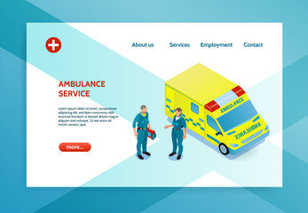 Obraz na płótnie Canvas Ambulance Service Banner