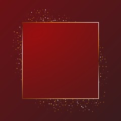 Red gradient square background illustration.