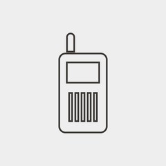 walkie talkie phone vector icon