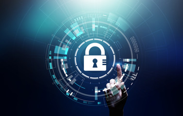 Cyber security, Information privacy, Data protection. Internet and technology concept on virtual...