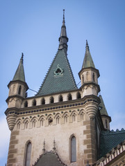 Fototapeta premium Kosice, Slovakia: the spires of old houses
