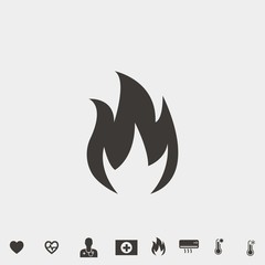 fire flame vector icon burning 