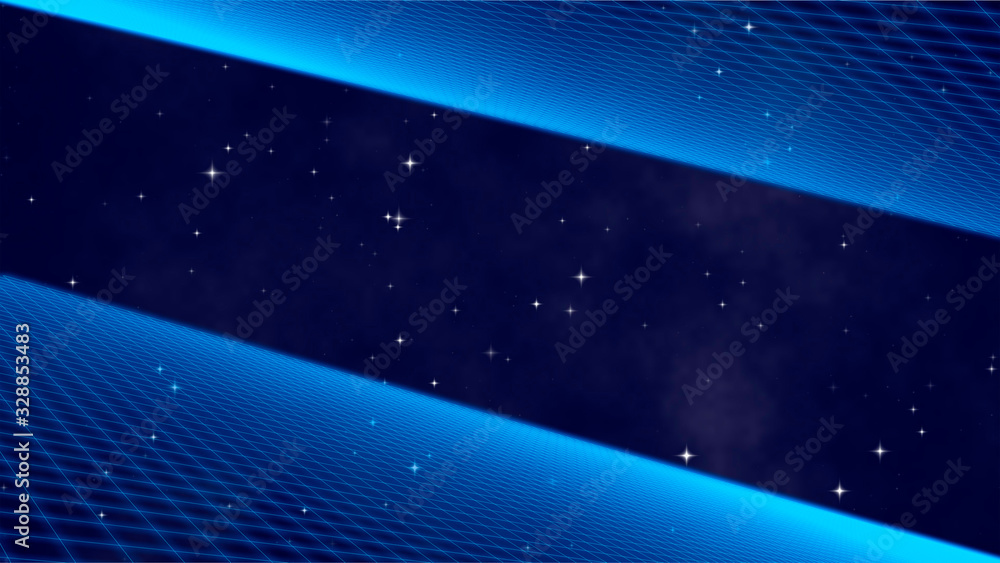 Poster abstract retro 80s style background with stars and space for you text
