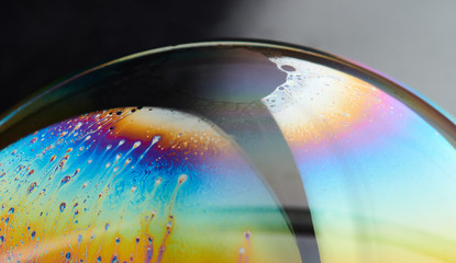 Colorful surface of bubble soap