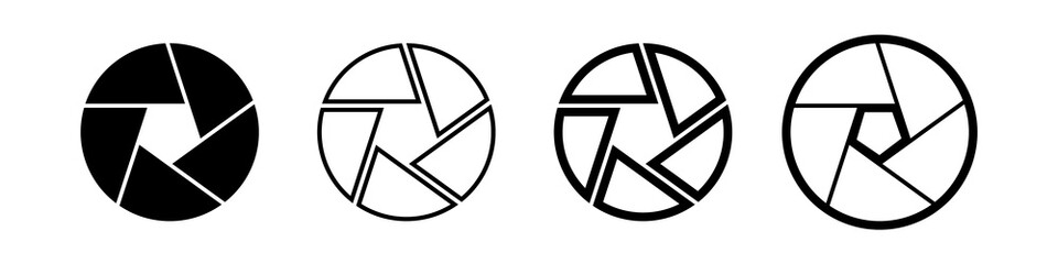 Dslr or mirrorless camera lens aperture icon