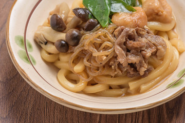すき焼き風うどん
