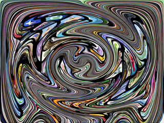 Fototapeta na wymiar Spiral abstract modern art spinning paint centered color splash background