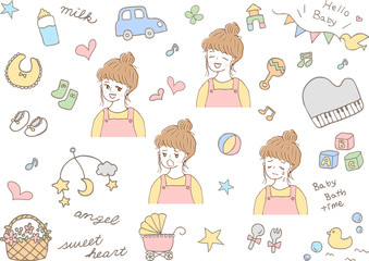 Fototapeta premium 子育て セット