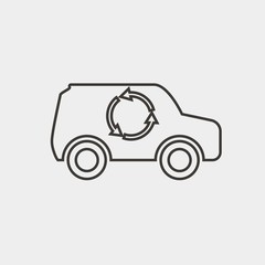 car air circulation vector icon ventilation