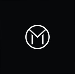 Initial based modern and minimal Logo. M MO OM letter trendy fonts monogram icon symbol. Universal professional elegant luxury alphabet vector design - obrazy, fototapety, plakaty