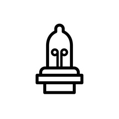 Car light lamp icon vector line style