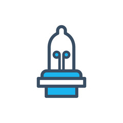 Obraz premium Car light lamp icon filled outline style