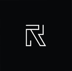 Obraz premium Initial based modern and minimal Logo. R RR RP PR letter trendy fonts monogram icon symbol. Universal professional elegant luxury alphabet vector design
