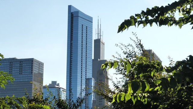 Slide shot of the Sears Tower - 3 clips