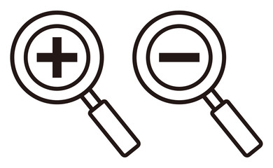 scaling loupes isolated vector icon