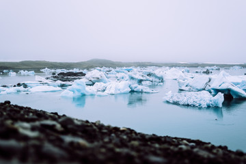 Jokulsalron glacial lake in Iceland