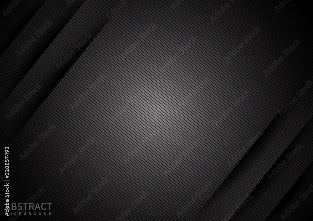 Aufkleber abstract black paper background diagonal overlapping layer with shadow. modern style. you can use fo