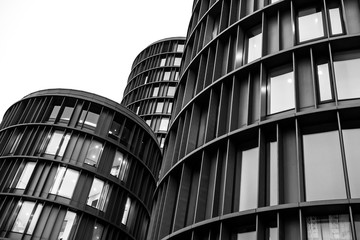 Modern architecture buildings Axel Towers in the center of the old town in Copenhagen, Denmark....