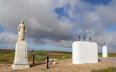 Memorial to the fallen of the Spanish Civil war in Ahillones Spain
