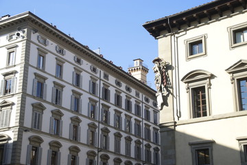 Architectonic heritage in the old town of Florence, Italy