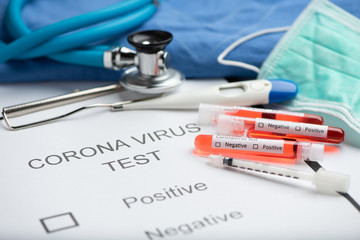 Middle East respiratory syndrome coronavirus test tube containing MERS-CoV