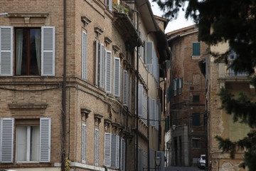 Architectonic heritage in the old town of Siena