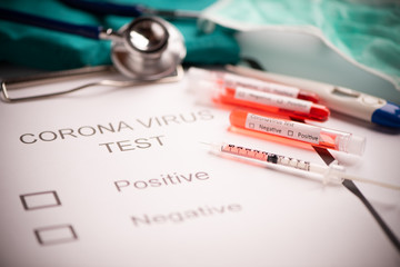 Middle East respiratory syndrome coronavirus test tube containing MERS-CoV