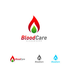 Blood Donation logo template vector, Droplet Blood logo design concept