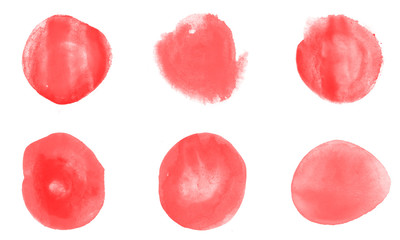 Beautiful red set of brushes for painting