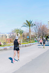Fototapeta na wymiar The Runotolia Antalya Marathon is a marathon held in Antalya every year in March. 03.01.2020 Antalya-Turkey 08:16Antalya-Turkey Antalya-Turkey
