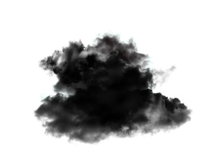 black cloud on white background