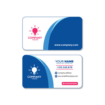 Modern business card template. Vector flat business card design.