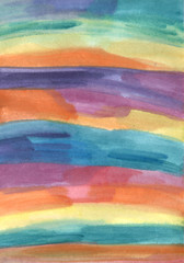 watercolor painted background with colorful stripes