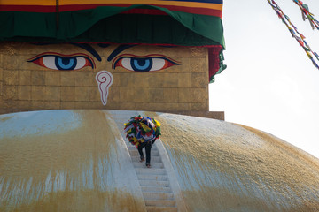 Man Climbing the Face of the Bhouddha