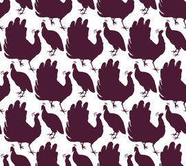 Materiał do szycia Vector seamless pattern with peacocks