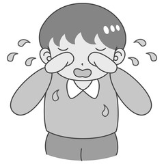 大泣きする男の子　涙　かわいい