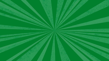 Abstract green background with vintage sun rays