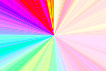 Fototapeta premium 綺麗なパステル系の虹色のグラデーションの放射状の線の背景