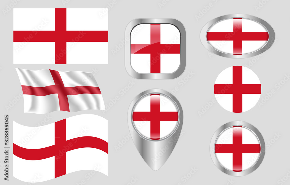 Sticker Flag of England St George's Cross