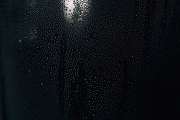 Obraz premium black glossy background with water drops