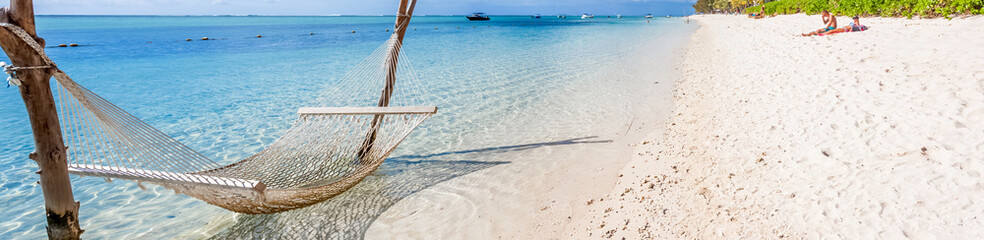 Obraz premium Hammock on the of Morne Brabant, Mauritius 