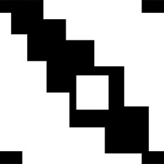 Obraz premium abstract pattern for fabric and Wallpaper made of black rectangles on a white background