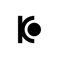 K.O abstract monogram letter mark vector logo template