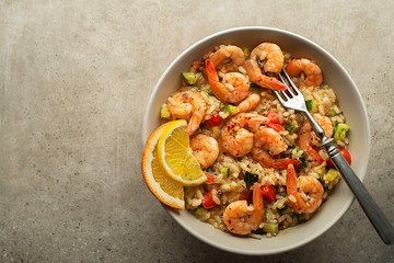 Risotto shrimps prawns