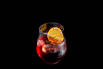 cocktail in isolated black background