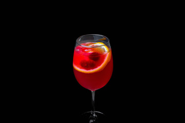 cocktail in isolated black background