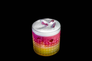 cocktail in isolated black background