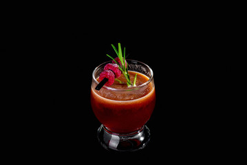 cocktail in isolated black background
