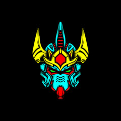 Obraz premium Mecha Head Illustration