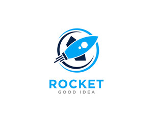 Fototapeta premium Rocket Logo Icon Design Vector